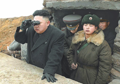 북한 김정은 망원경 군대