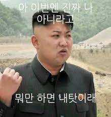 벙 아 이번엔 진짜 나 아니라고 뭐만 하면 내탓이래 북한 김정은 억울