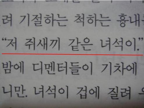 저 쥐새기 같은 녀석이