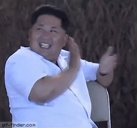 김정은 박수 치는 모습 북한 좋단다 하하하 웃음