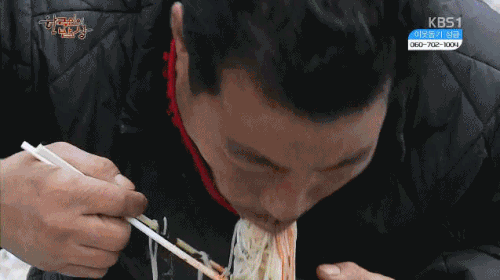 국수 먹방 한국 밥상 움짤