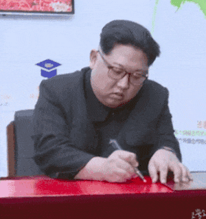 김정은 북한 메모 글씨 글자 서명