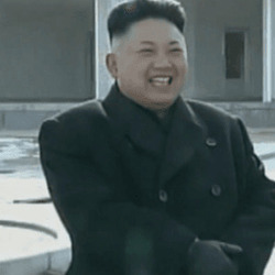 북한 김정은 손가락 질하면서 웃는 모습 움짤