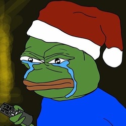 슬개짤 슬픈개구리 크리스마스 리모컨 솔로 여자친구 산타 버전 눈물 외로움