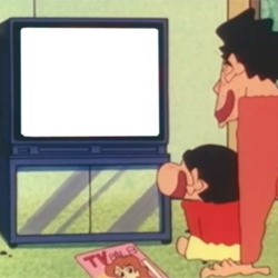 짱구와 아빠 티비 보면서 므흣해하는 장면 만능짤 생성기